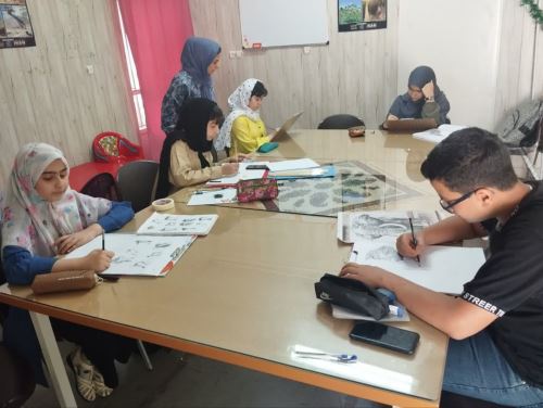 دوره سیاه قلم در کلاس نقاشی در قزوین