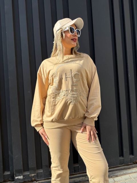 ست دورس و شلوار کرمی