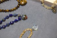 آویز قلبی سنگ اصل سنگارنگ