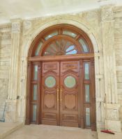 سازنده درب لابی تمام چوب