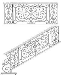 نرده راه پله فلزی