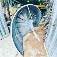 نرده راه پله فلزی مدرن