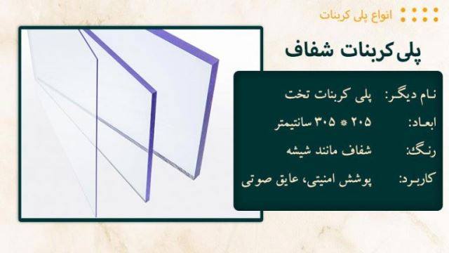 خرید پلی کربنات در شرق تهران
